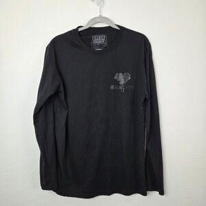 Fresh Laundry Mens Large Black Dont Kill My Vibe Graphic Long Sleeve T-Shirt